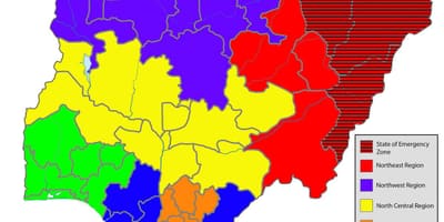 નકશો નાઇજીરીયા દર્શાવે તમામ રાજ્યો