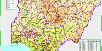 નકશો નાઇજીરીયા રોડ અંતર