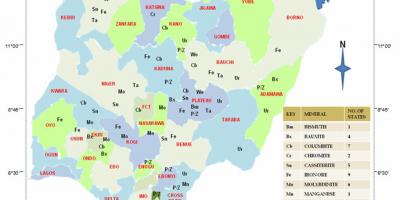 નાઇજીરીયા કુદરતી સંસાધનો નકશો